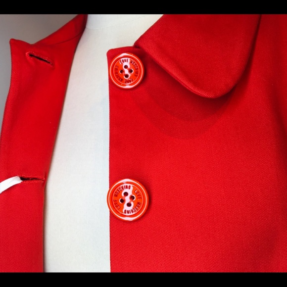Love Moschino Bold Red Jacket Gold Detailing - Picture 5 of 8